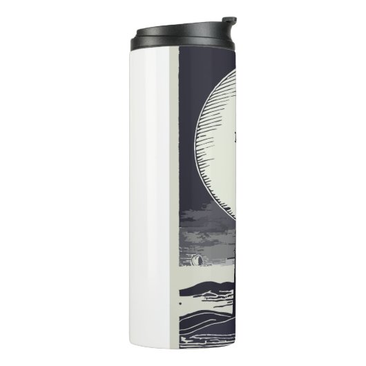 ケープルックアウトライトハウスノースカロライナ月 タンブラー (回転左)