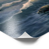 ケープルックアウトライトハウスノースカロライナatサンセット フォトプリント            (角)