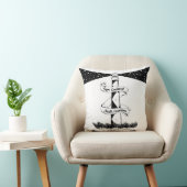 ケープルックアウトライトハウスブラックアンドホワイト クッション (椅子)