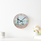 ケープルックアウトライトハウス ラウンド壁時計 (ホーム)