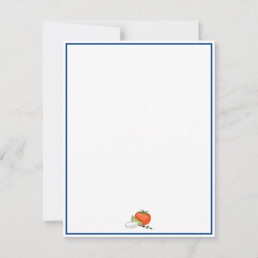 ケープレイタリアンシェフのノート文房具 ノートカード (裏面)