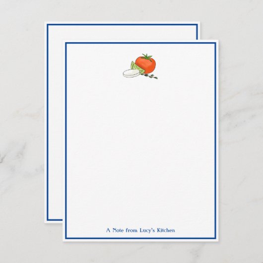 ケープレイタリアンシェフのノート文房具 ノートカード (正面/裏面)
