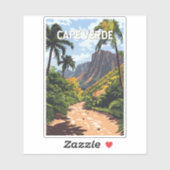 ケープヴェルデイラストレーショントラベルアートヴィンテージ シール (シート)