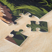 ケープヴェルデイラストレーショントラベルアートヴィンテージ ジグソーパズル (側面)