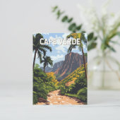 ケープヴェルデイラストレーショントラベルアートヴィンテージ ポストカード (スタンド正面)