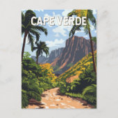 ケープヴェルデイラストレーショントラベルアートヴィンテージ ポストカード (正面)
