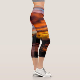 ケープヴェルデ，プライアの夕日 カプリレギンス