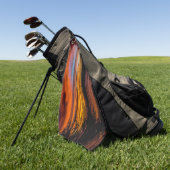 ケープヴェルデ，プライアの夕日 ゴルフタオル (グリーン)