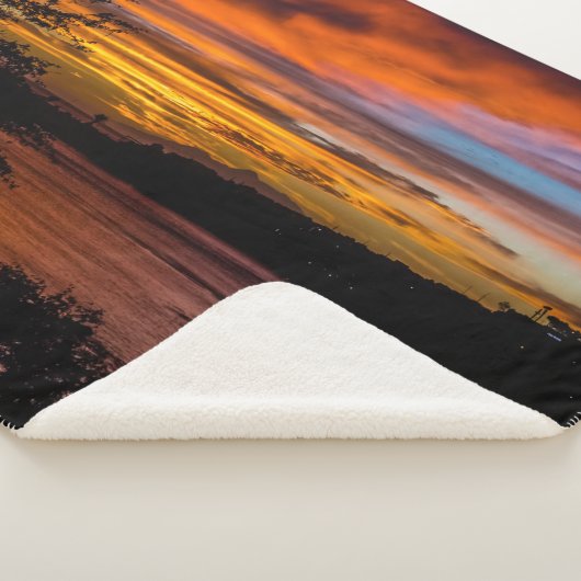 ケープヴェルデ,プライアの夕日 シェルパブランケット (3/4)