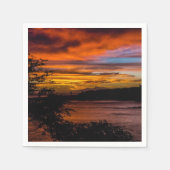 ケープヴェルデ，プライアの夕日 スタンダードカクテルナプキン (正面)