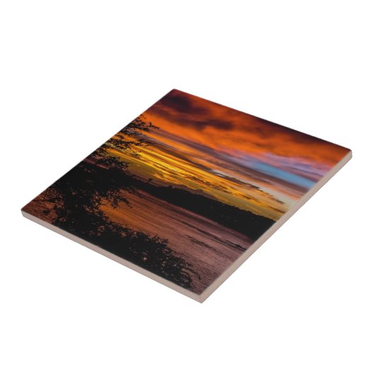 ケープヴェルデ,プライアの夕日 タイル (側面)