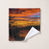 ケープヴェルデ，プライアの夕日 バスタオルセット (ウォッシュタオル)