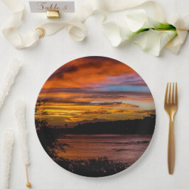 ケープヴェルデ，プライアの夕日 ペーパープレート