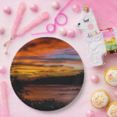 ケープヴェルデ,プライアの夕日 ペーパープレート (パーティー)