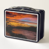 ケープヴェルデ,プライアの夕日 メタルランチボックス (正面)