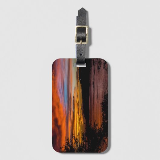 ケープヴェルデ,プライアの夕日 ラゲッジタグ (正面縦)