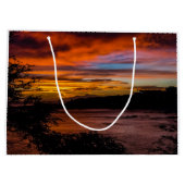 ケープヴェルデ,プライアの夕日 ラージペーパーバッグ (裏面)