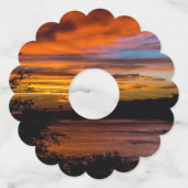 ケープヴェルデ，プライアの夕日 ワイングラスタグ (裏面)