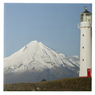 ケープ・エグモント灯台とタラナキ山 / 山 タイル