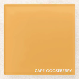 ケープ・グースベリー黄色の色名 ガラスコースター