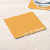 ケープ・グースベリー黄色の色名 スクエアペーパーコースター (アングル)