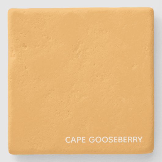 ケープ・グースベリー黄色の色名 ストーンコースター (正面)