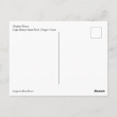 ケープ・ブランコ，オレゴン州沿岸部 ポストカード (裏面)