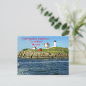 ケープNeddick Light house the Nubble, Maineはがき ポストカード (スタンド正面)