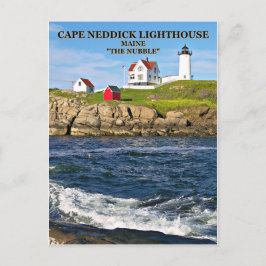 ケープNeddick Light "the Nubble",メイン州はがき ポストカード