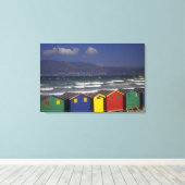 ケーペタウン近郊のセントジェームズベイ浴場 キャンバスプリント (インサイチュ (ウッドフロア))