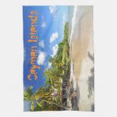 ケーマン諸島の熱帯島 キッチンタオル (縦)