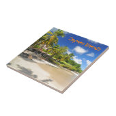 ケーマン諸島の熱帯島 タイル (側面)