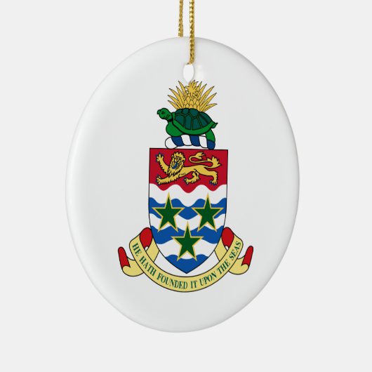 ケーマン諸島の紋章付き外衣 セラミックオーナメント (右)