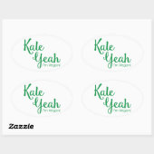 ケールうん私はビーガンステッカー 楕円形シール (シート)