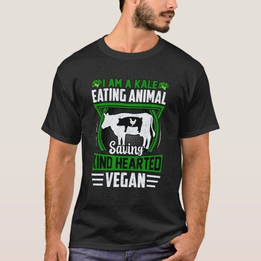 ケールを食べる動物を救う心優しいベガ Tシャツ (正面)