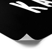 ケールイェーおもしろいビージープンダークBG ポスター (角)