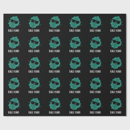 ケールイェーおもしろいビージープンダークBG ラッピングペーパー (フラット)