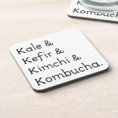 ケールケフィールキムチ昆布茶 コースター (左側)