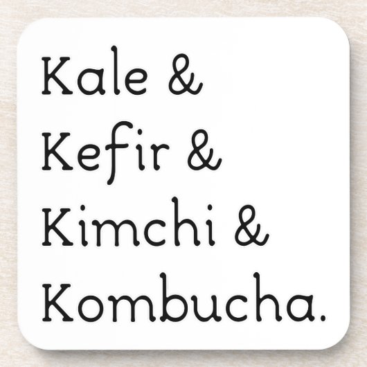ケールケフィールキムチ昆布茶 コースター (正面)