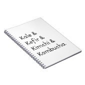 ケールケフィールキムチ昆布茶 ノートブック (右側)