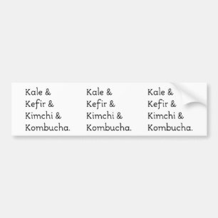 ケールケフィールキムチ昆布茶 バンパーステッカー