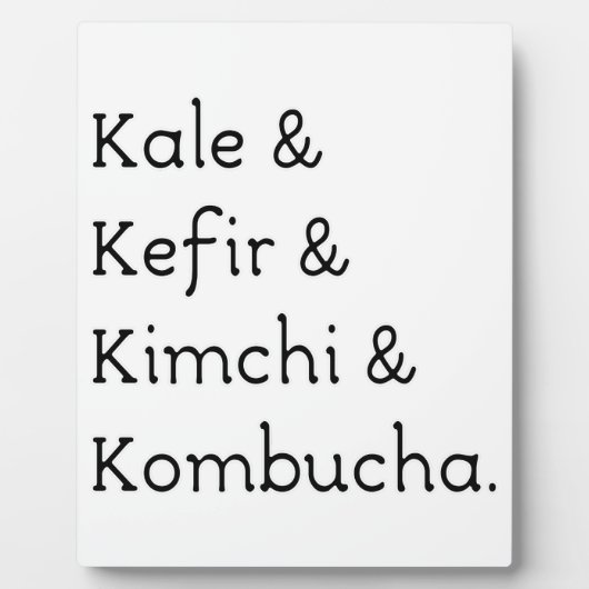 ケールケフィールキムチ昆布茶 フォトプラーク (正面)