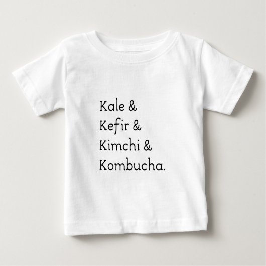 ケールケフィールキムチ昆布茶 ベビーTシャツ (正面)