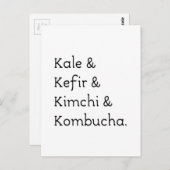 ケールケフィールキムチ昆布茶 ポストカード (正面/裏面)