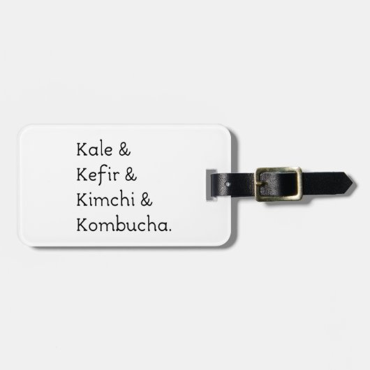 ケールケフィールキムチ昆布茶 ラゲッジタグ (正面横)