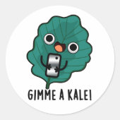 ケールベジパおもしろいンをくれ ラウンドシール (正面)