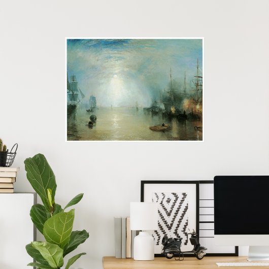 ケールメン水族館で月明かりの下で石炭を拾う ポスター (ホームオフィス)