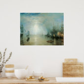 ケールメン水族館で月明かりの下で石炭を拾う ポスター (キッチン)