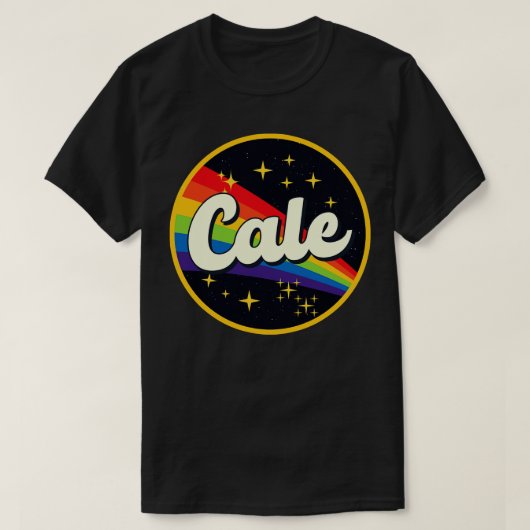 ケールレインボーイン宇宙ヴィンテージスタイル Tシャツ (デザイン正面)