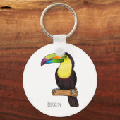 ケール州のツウカンの鳥の漫画イラストレーション キーホルダー (正面)